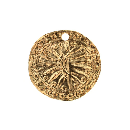 ADR97 Gold Plated Brass Coin Pendant