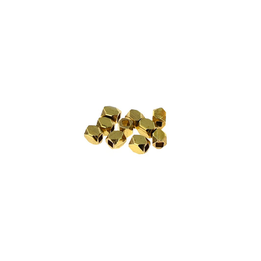 B468a Brass Faceted Spacer Bead