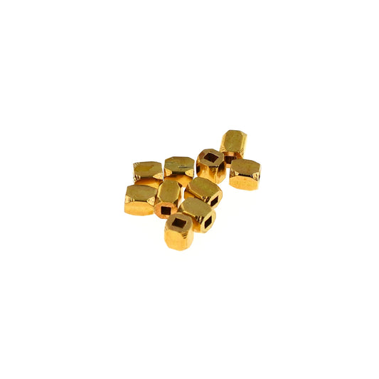 B468b Brass Faceted Spacer Bead