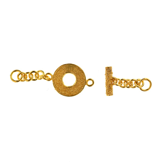 B912b Gold Plated Brass Toggle Clasp