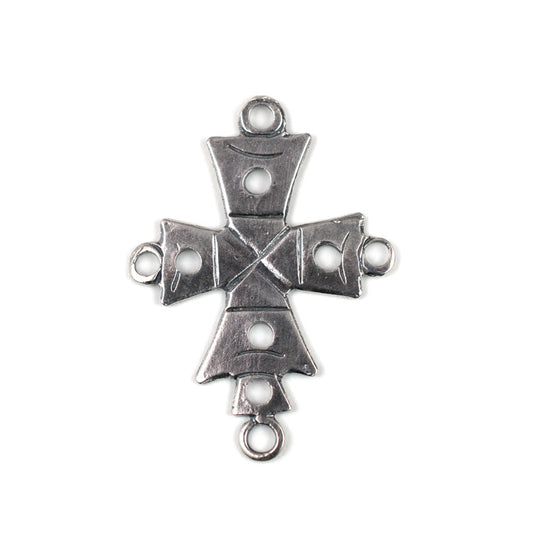 C595 Silver Mexican Cross Connector Charm