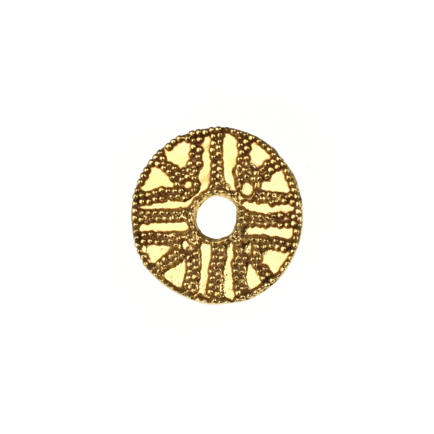 C669 Brass North African Disc Bead
