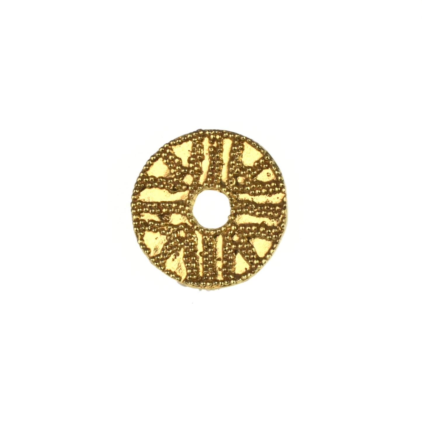 C669 Brass North African Disc Bead