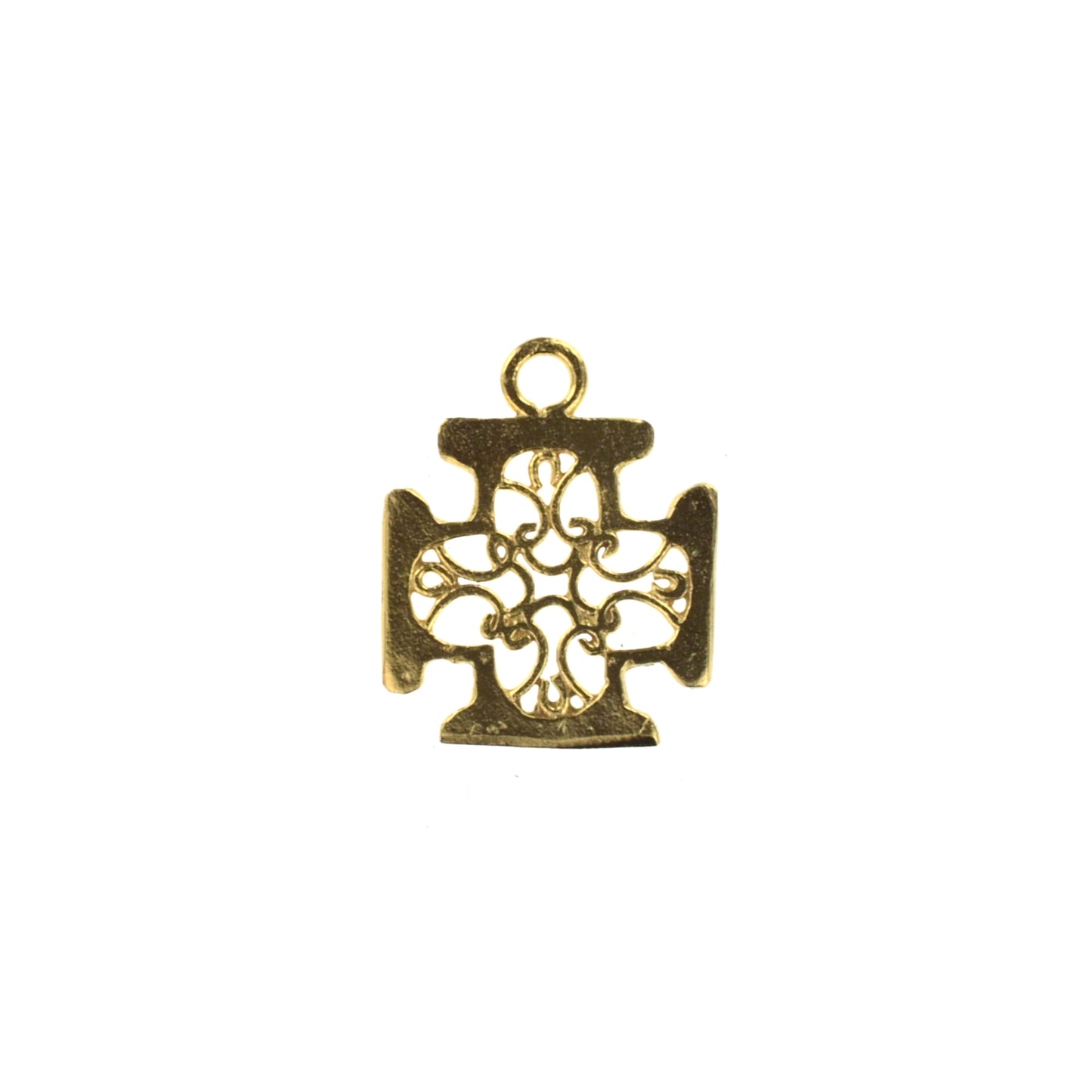 C687a Brass Cross Charm