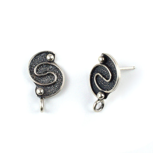 C74 Silver Post Earring