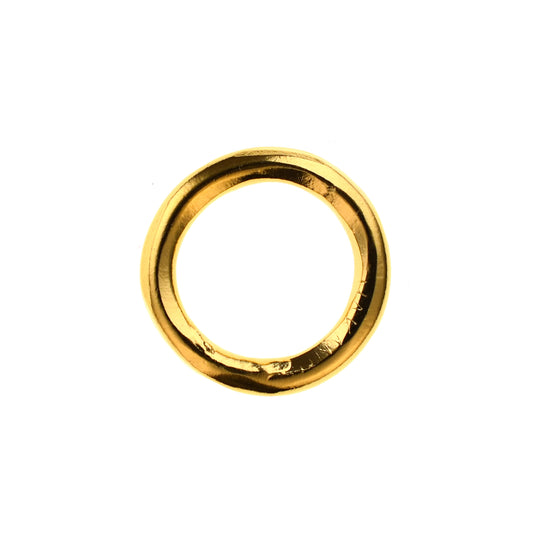 C1071a 20mm Gold Plated Brass Closed Jump Ring