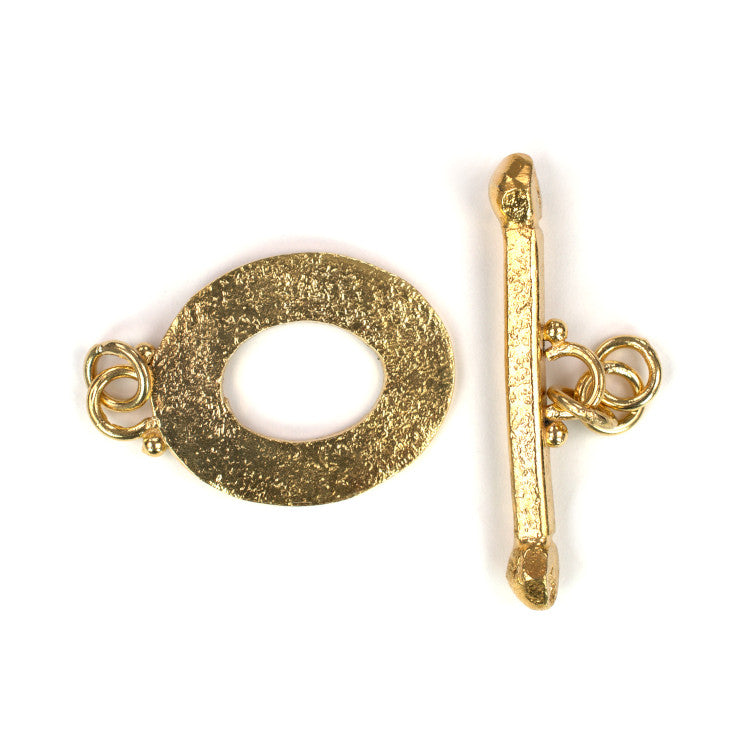 B1251 Textured Brass Toggle Clasp