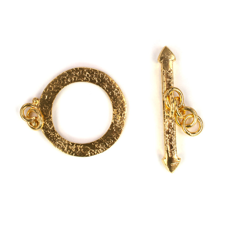 B1253 Hammered Brass Toggle Clasp