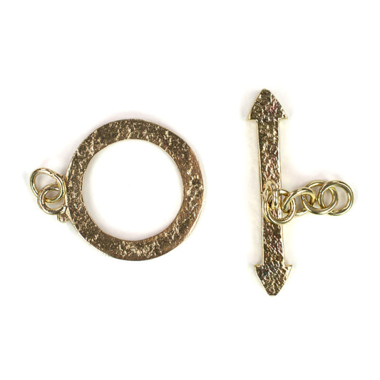 B1253 Hammered Brass Toggle Clasp