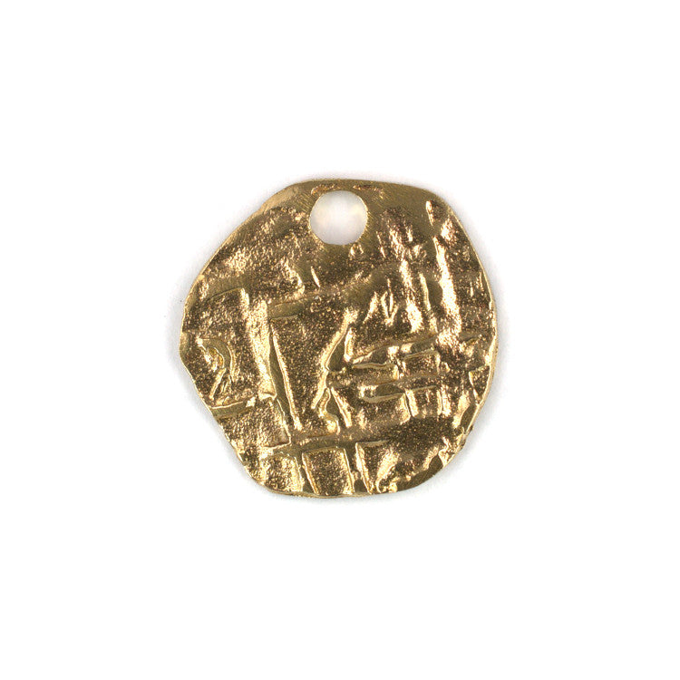 ADR74 Brass Afghan Coin Pendant