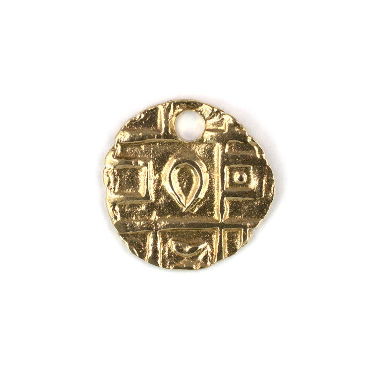 ADR75 Brass Afghan Coin Pendant