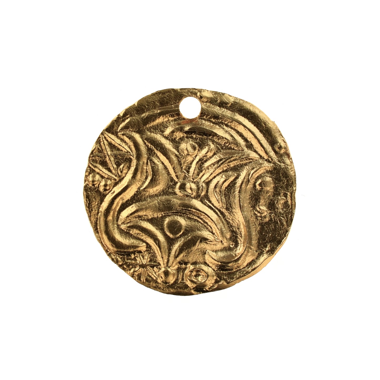 ADR97 Gold Plated Brass Coin Pendant