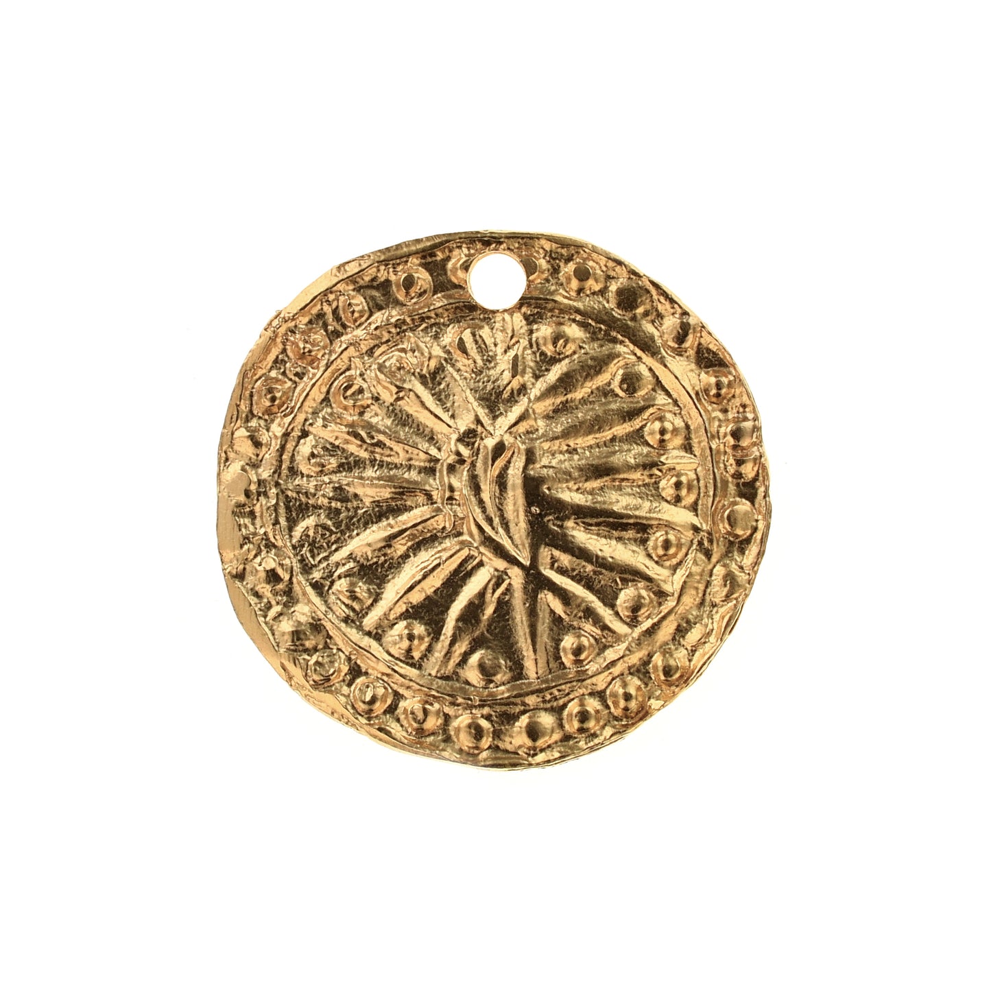 ADR97 Gold Plated Brass Coin Pendant