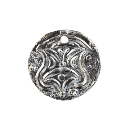 ADR97 Silver Plated Brass Coin Pendant