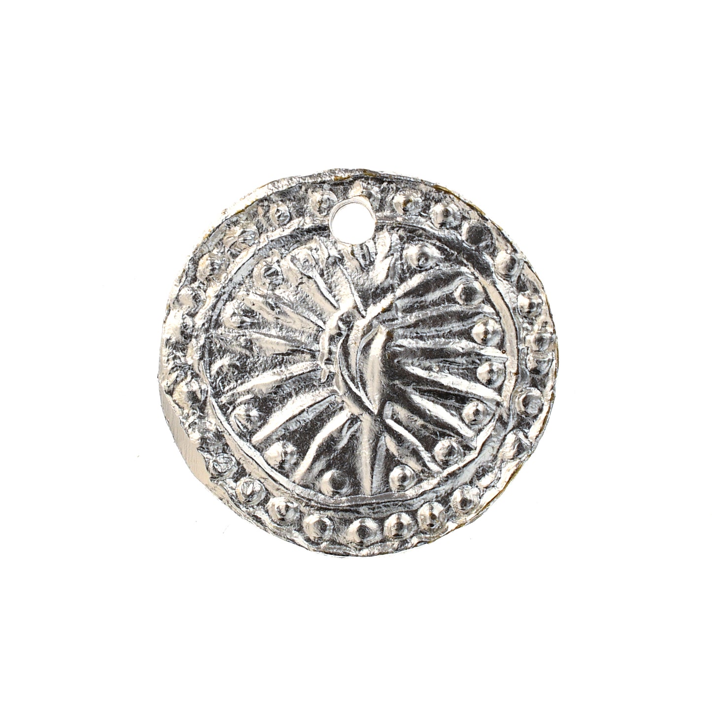ADR97 Silver Plated Brass Coin Pendant