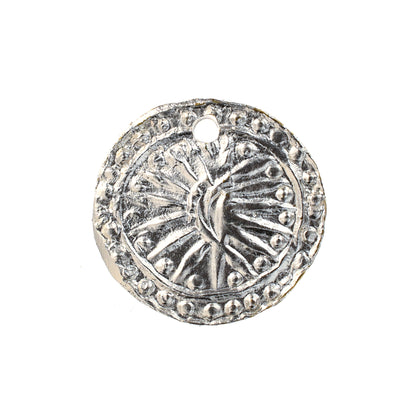 ADR97 Silver Plated Brass Coin Pendant
