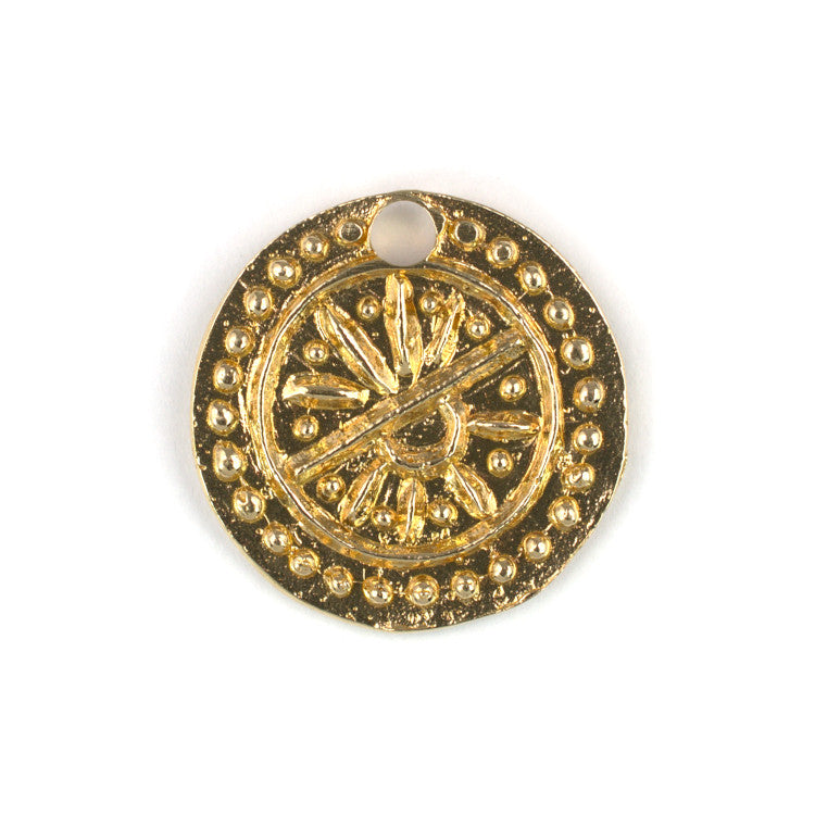 ADR134 Brass Burmese Coin Pendant