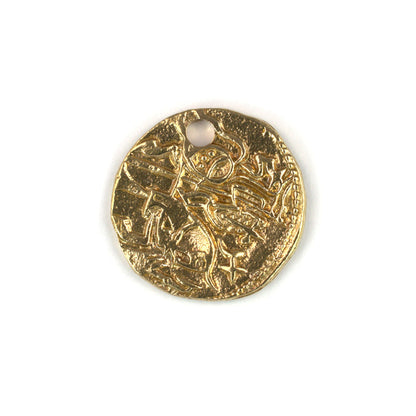 ADR136 Brass Shahi Coin Pendant
