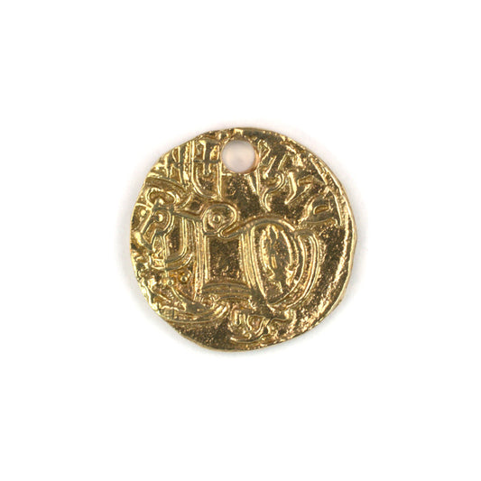ADR136 Brass Shahi Coin Pendant