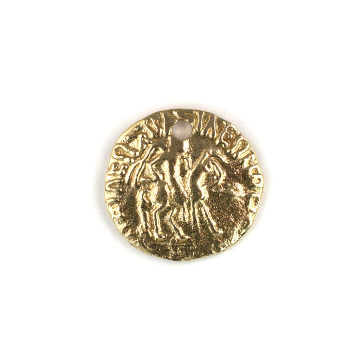 ADR138 Brass Greek Coin Pendant