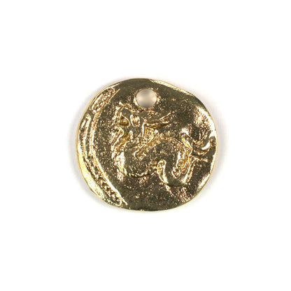 ADR398 Brass Greek Coin Charm
