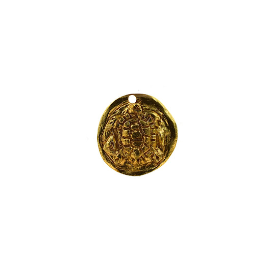ADR400 Brass Greek Tortoise Coin Charm