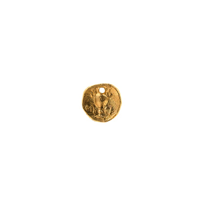 ADR467 Brass Dionysus Coin Charm