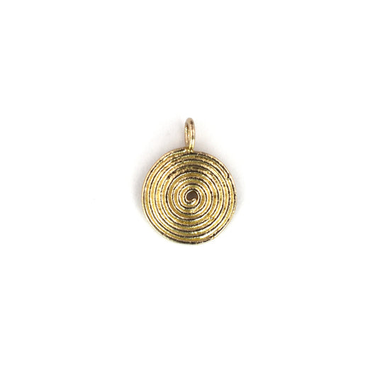 B56 Brass Spiral Charm