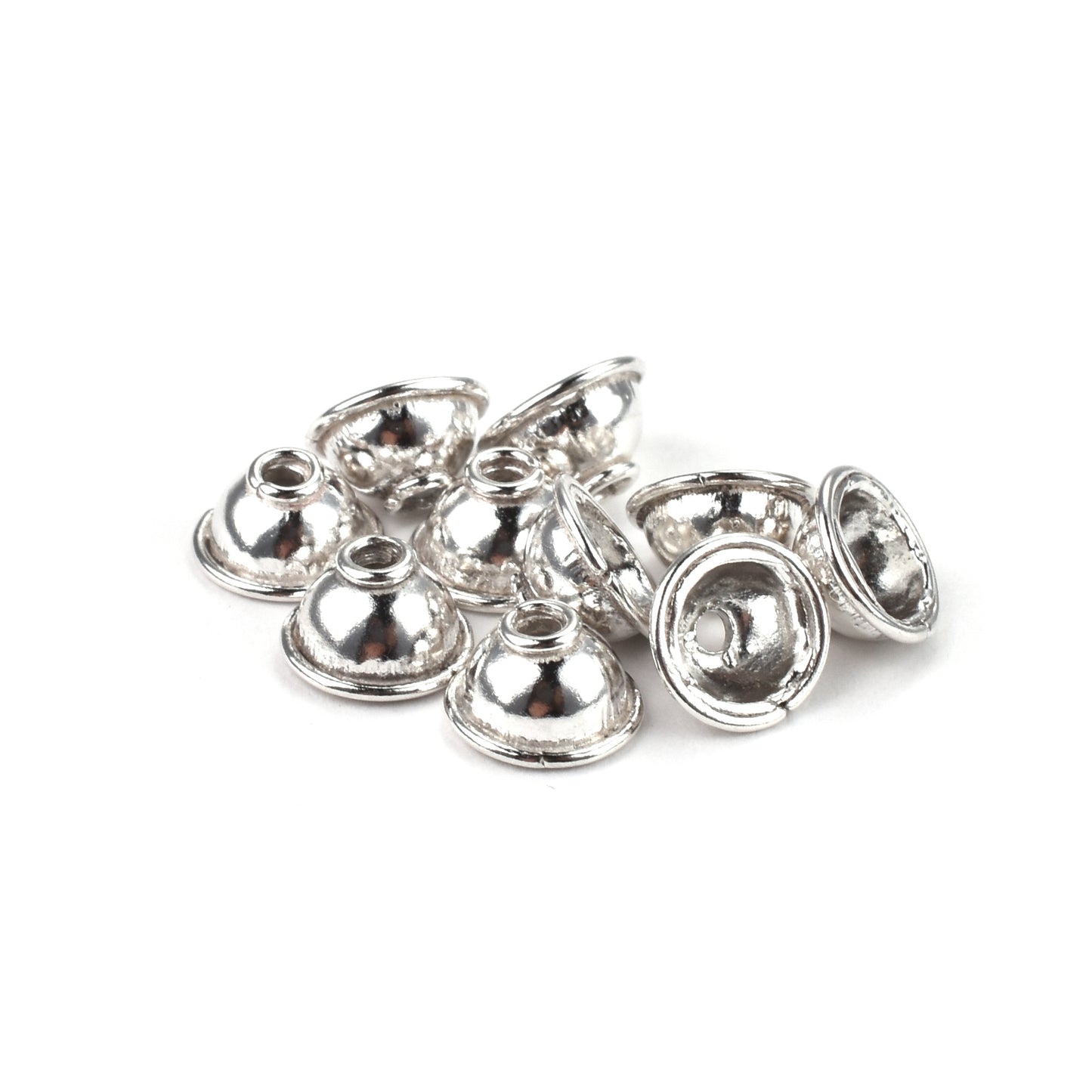 B123a 6mm Silver Bead Cap