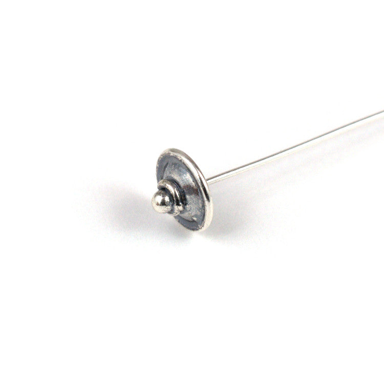 B123 Long Silver Headpin – 24 Gauge