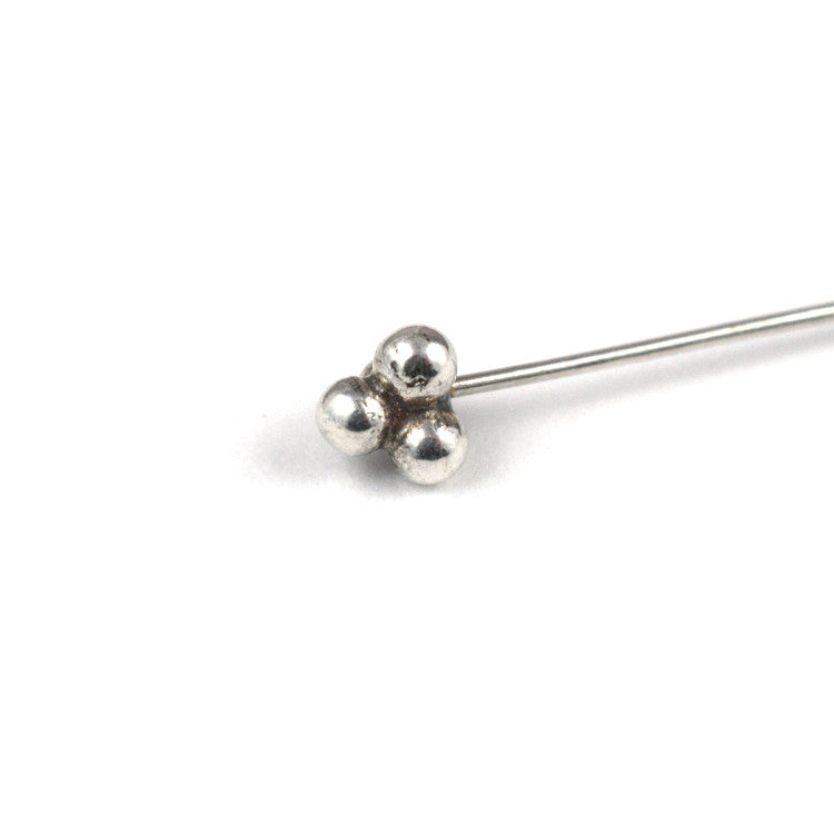 B130 Short Silver Headpin – 26 Gauge