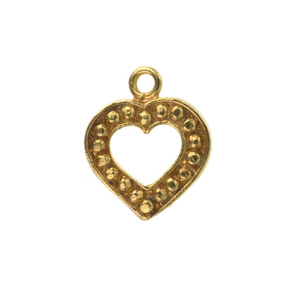 B365 Brass Heart Charm