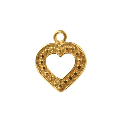 B365 Brass Heart Charm