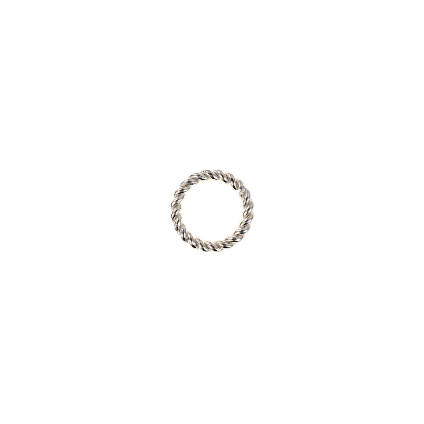 B378b 7mm Silver Plated Brass Twisted Ring