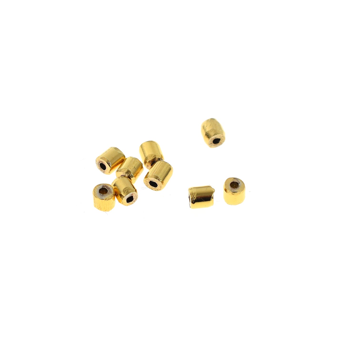 B467a Gold Plated Brass Tube Bead