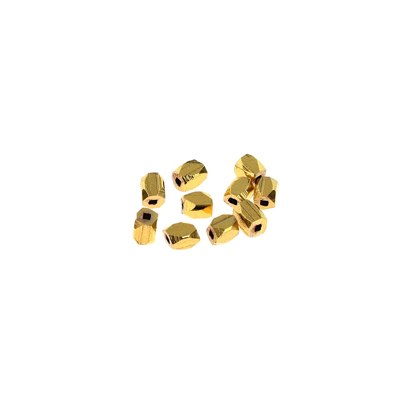 B468a Brass Faceted Spacer Bead