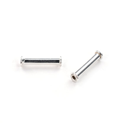 B880 Silver Plated Brass Tube Bead