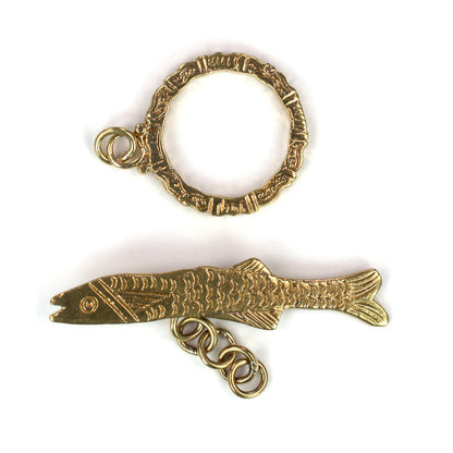 B1056 Brass Fish Toggle Clasp