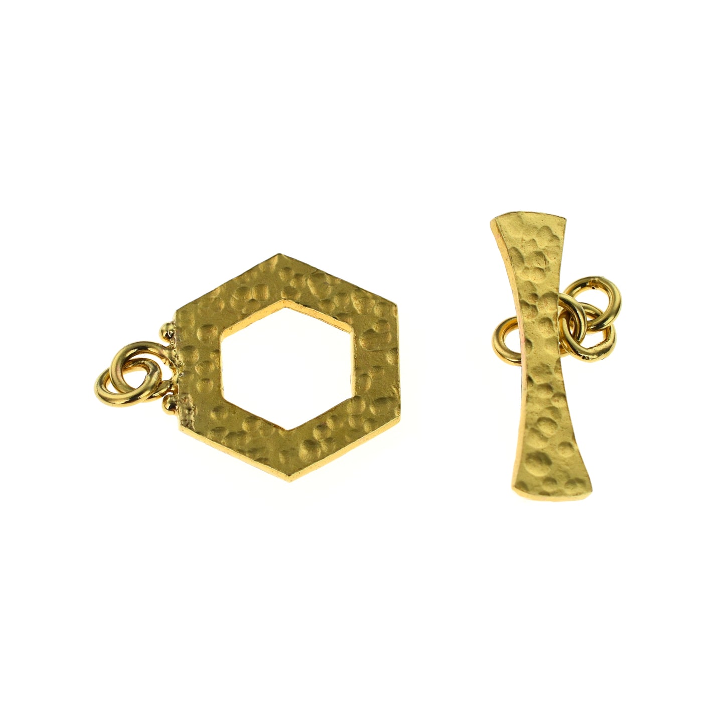 B1244 Hammered Brass Toggle Clasp
