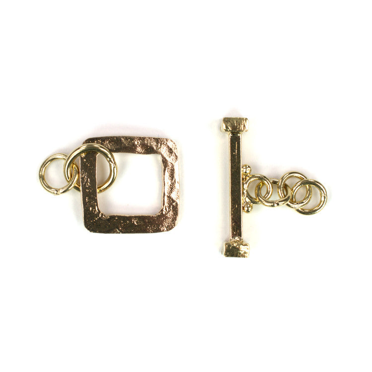 B1271 Hammered Brass Toggle Clasp