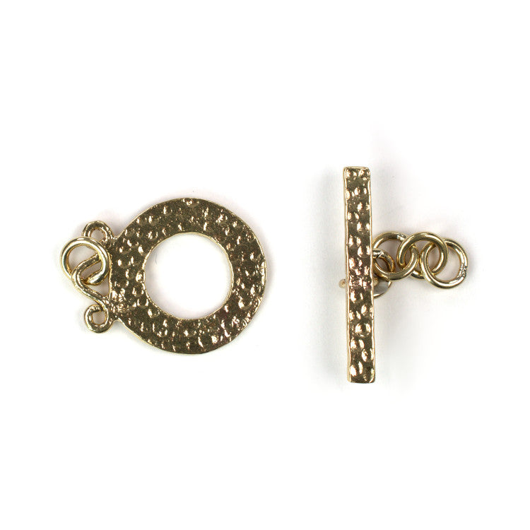 C23 Hammered Brass Toggle Clasp