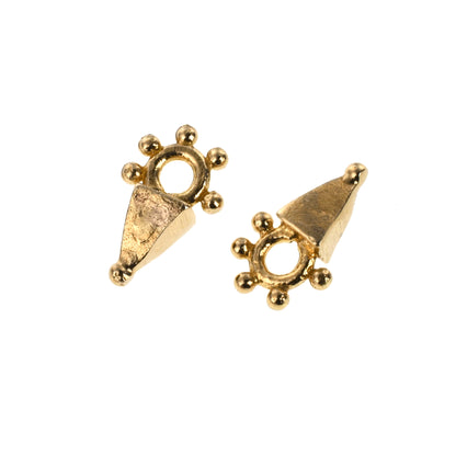 C379 Brass Pyramid Dangle Charm