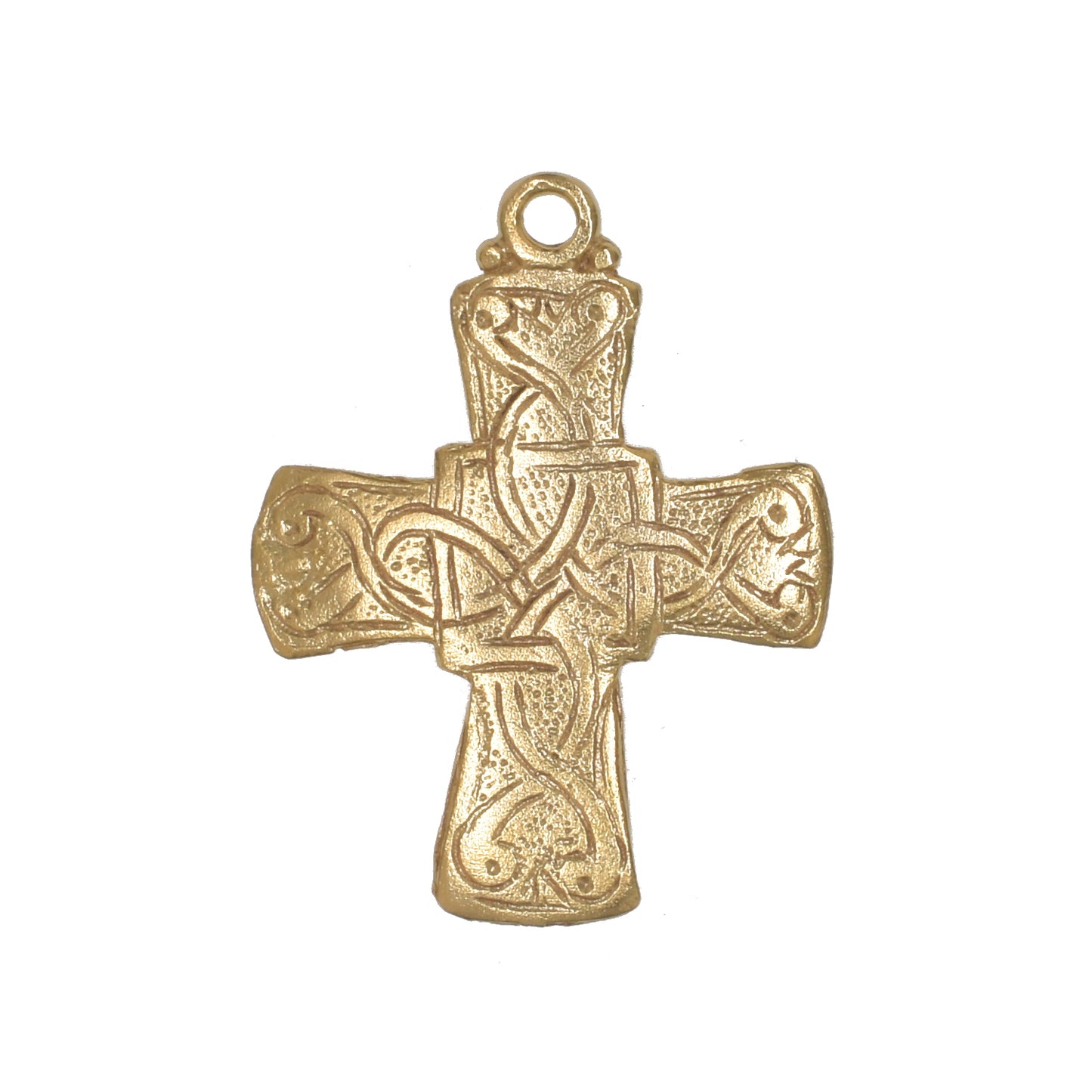 C505 Brass Ethiopian Cross Charm