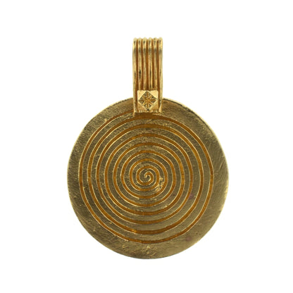 C569 Brass Berber Spiral Pendant