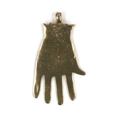 C588 Brass Hand of Fatima Pendant