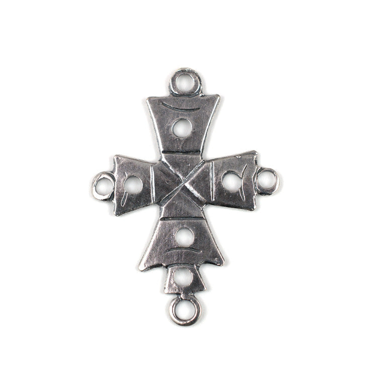 C595 Silver Mexican Cross Connector Charm