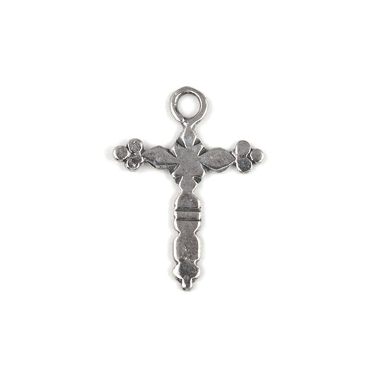 C603 Silver Mexican Cross Charm