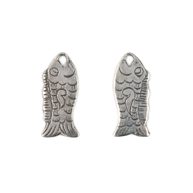 C610 Silver Mexican Fish Charm