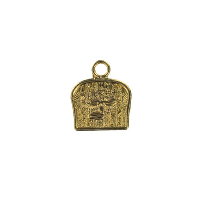 C618 Brass Egyptian Winged Goddess Charm
