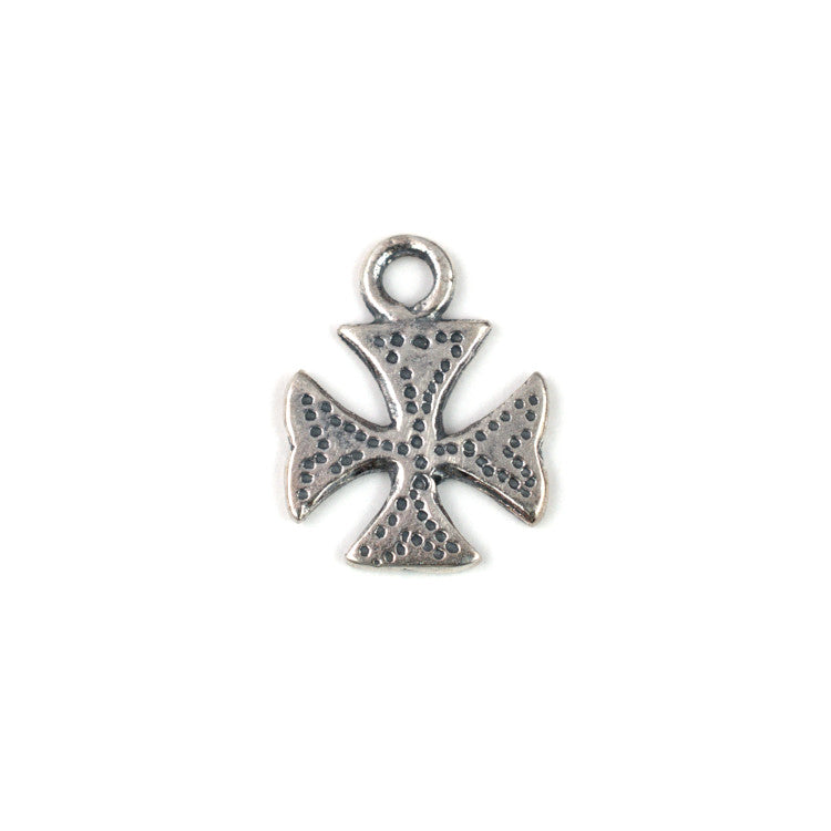 C636 Silver Carpathian Cross Charm